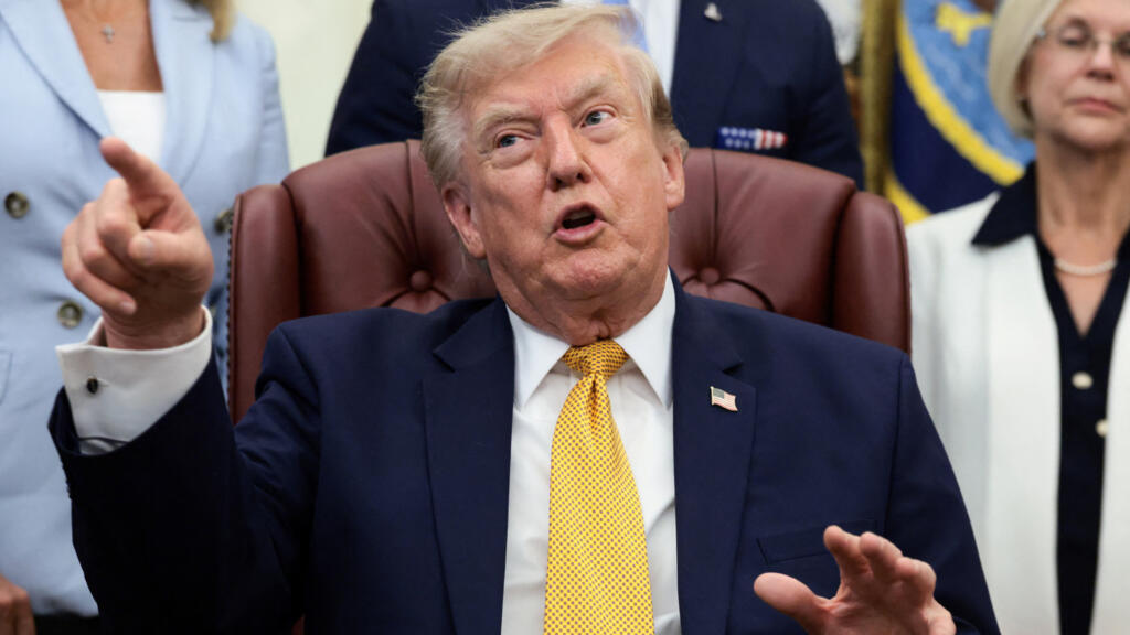 Video thumbnail for Trump says US-Iran talks continue, warns Tehran faces 'last chance'