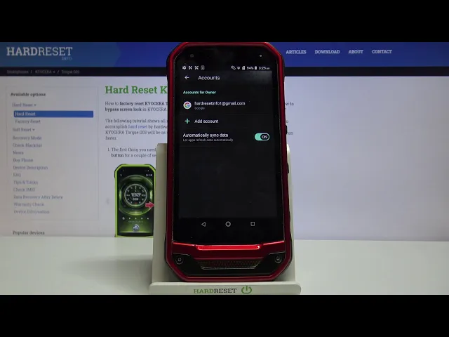 Video thumbnail for How to Add / Remove Google Account in KYOCERA Torque G03 – Manage Google Account