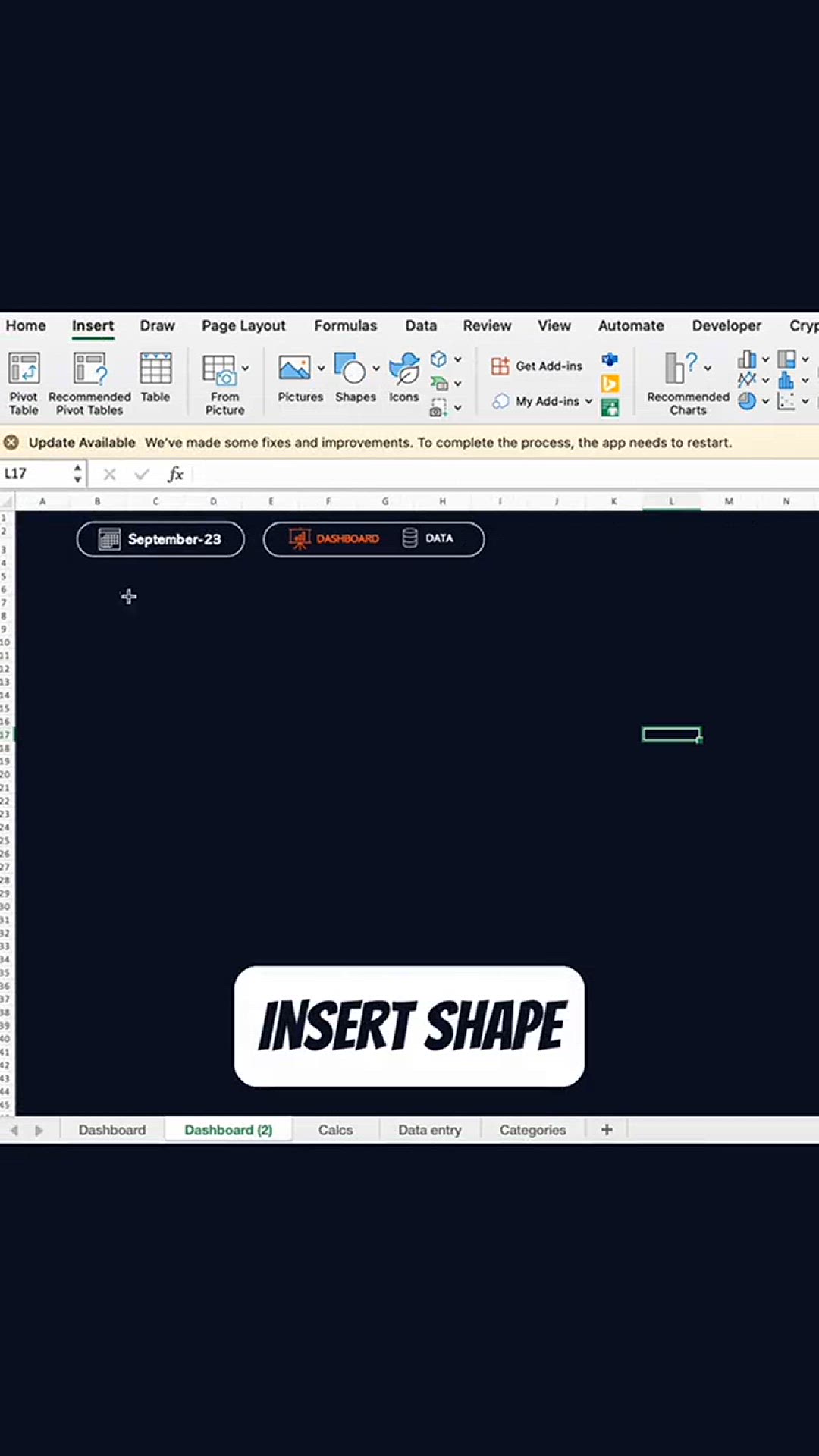 'Video thumbnail for How to Create a next level dashboard in #Excel'