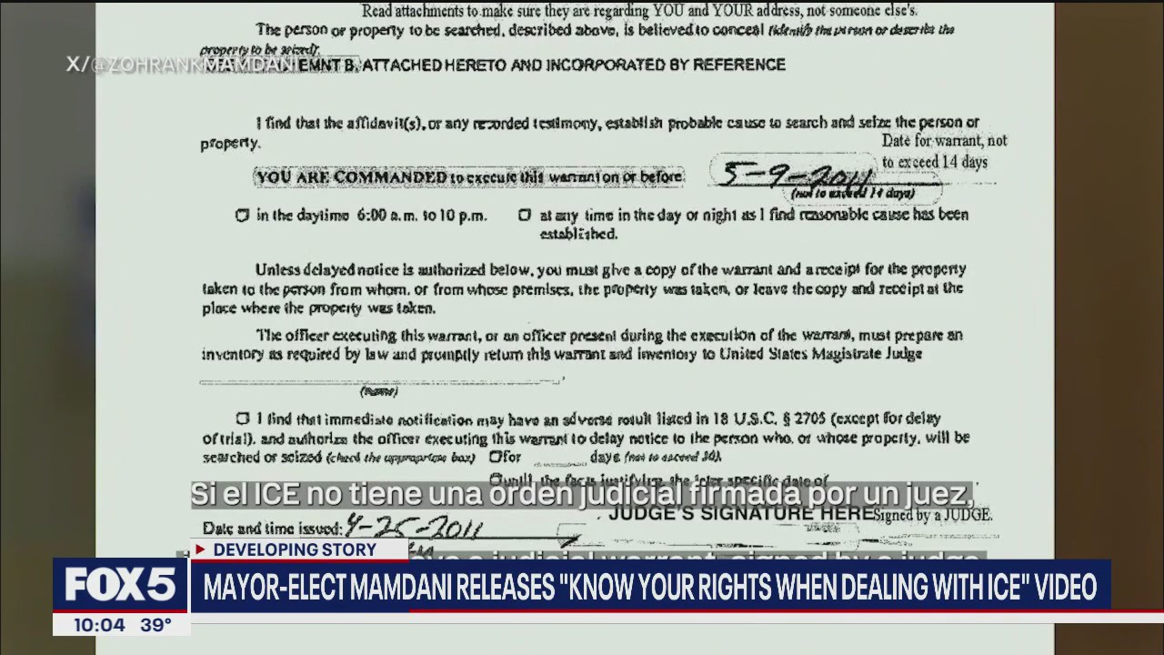 Video thumbnail for Mayor-elect Mamdani releases 'Know Your Rights When Dealing with ICE' video