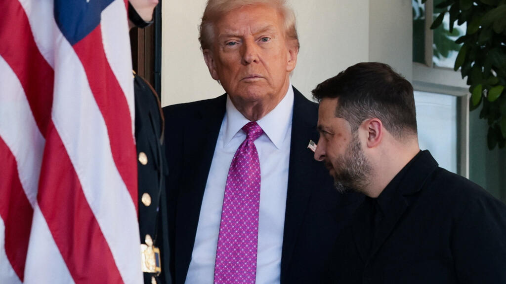 'Video thumbnail for After meeting with Zelensky, Donald Trump says 'too soon' for Tomahawks delivery'