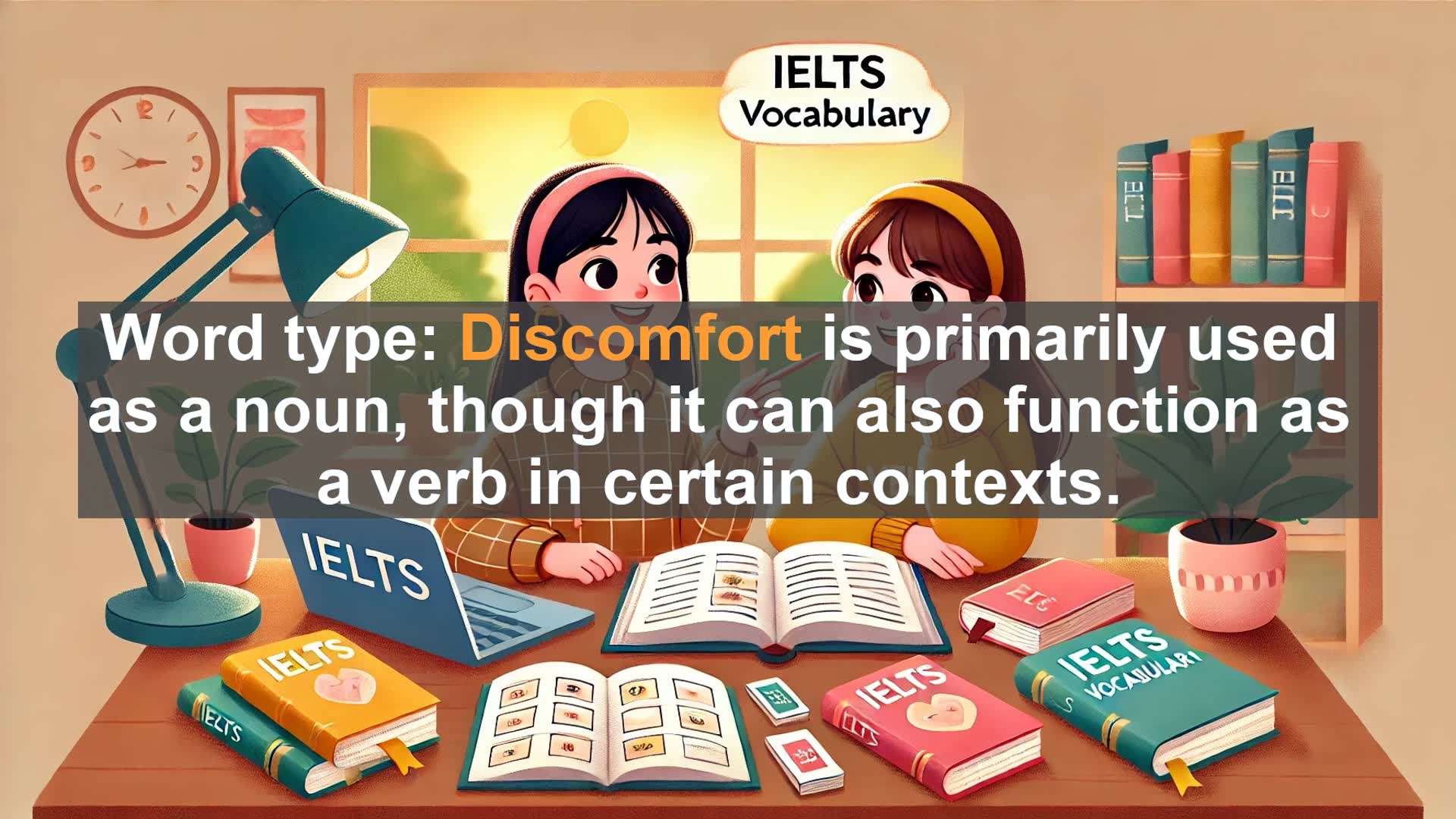 'Video thumbnail for 5000 Must Know IELTS 8.0 Vocabulary - Understanding 'Discomfort': A Key Word for IELTS Success'
