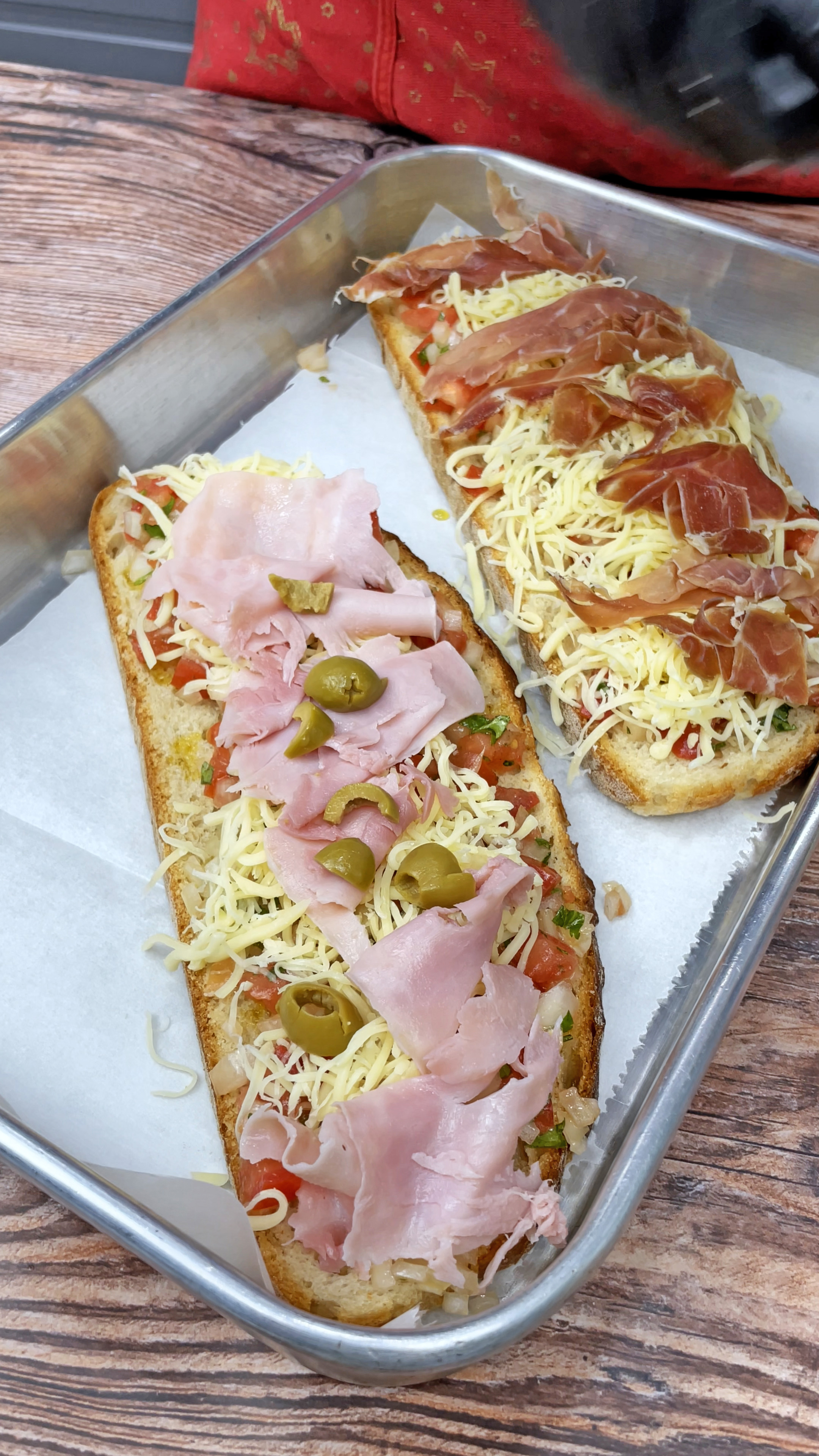 Video thumbnail for Easy Baked Bruschetta Toasts