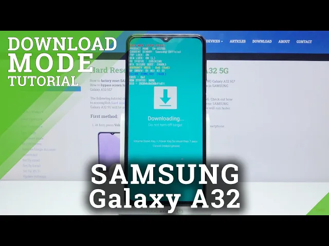 Video thumbnail for Download Mode in SAMSUNG Galaxy A32 – How to Enable Odin Mode