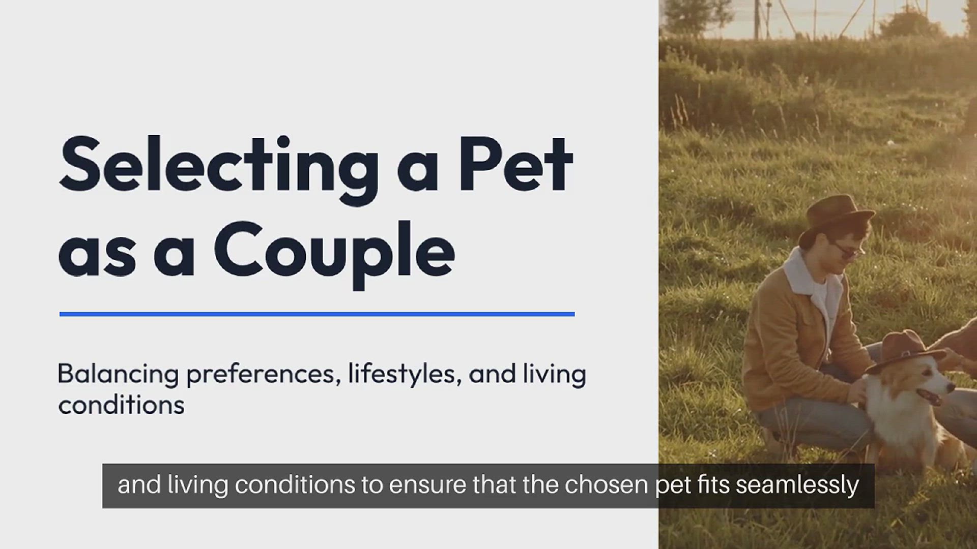 Video thumbnail for Pet Selection For Couples