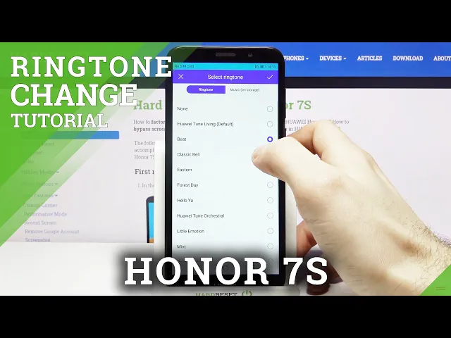 Video thumbnail for Ringtones in HONOR 7S – Set Up New Ringtone