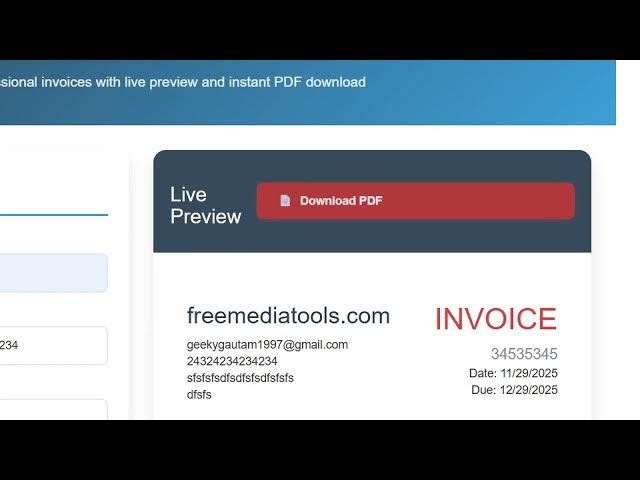 Video thumbnail for Build a PDF Invoice Generator Using jsPDF & html2canvas in the Browser HTML + JavaScript