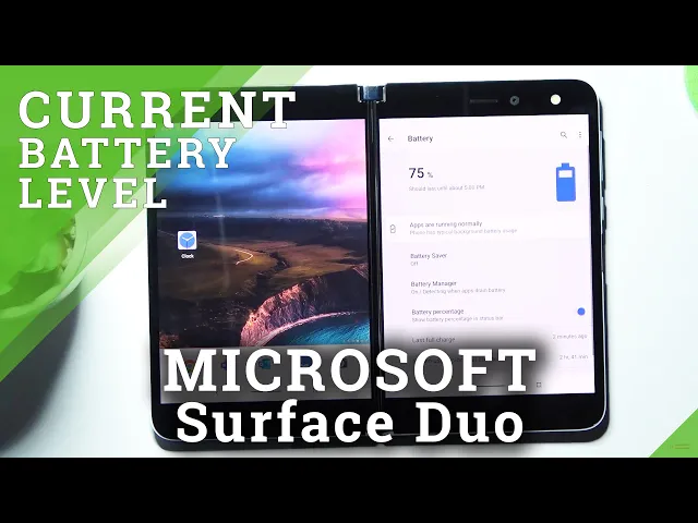 Video thumbnail for How to Battery Percentage on MICROSOFT Surface Duo - Show Battery Percentage