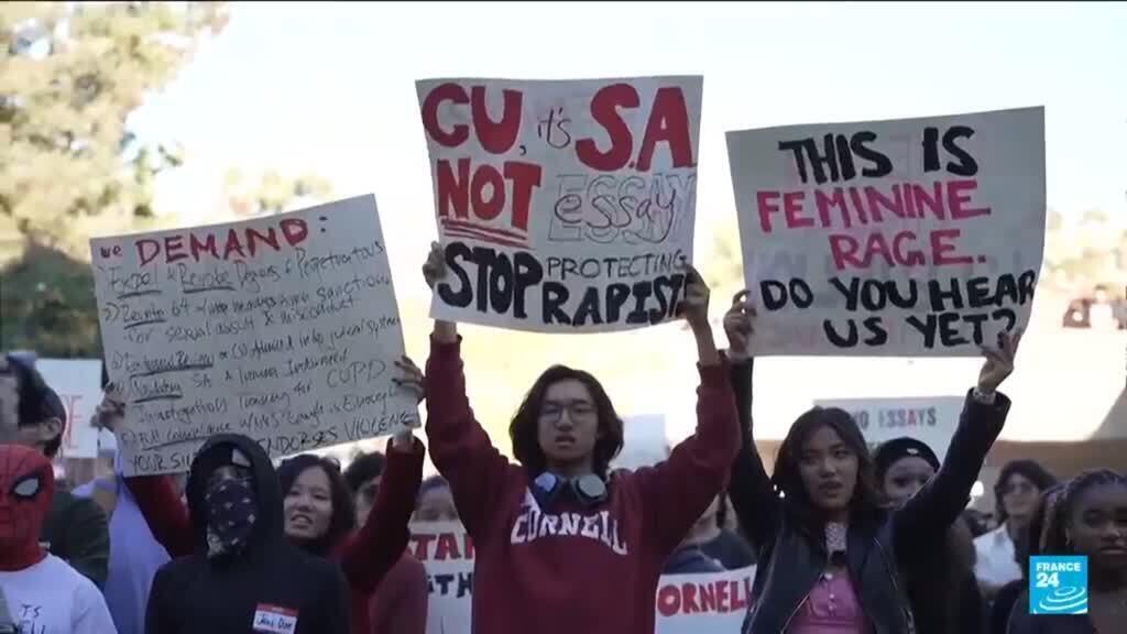 Video thumbnail for Students protest Cornell's response to gang rape complaint