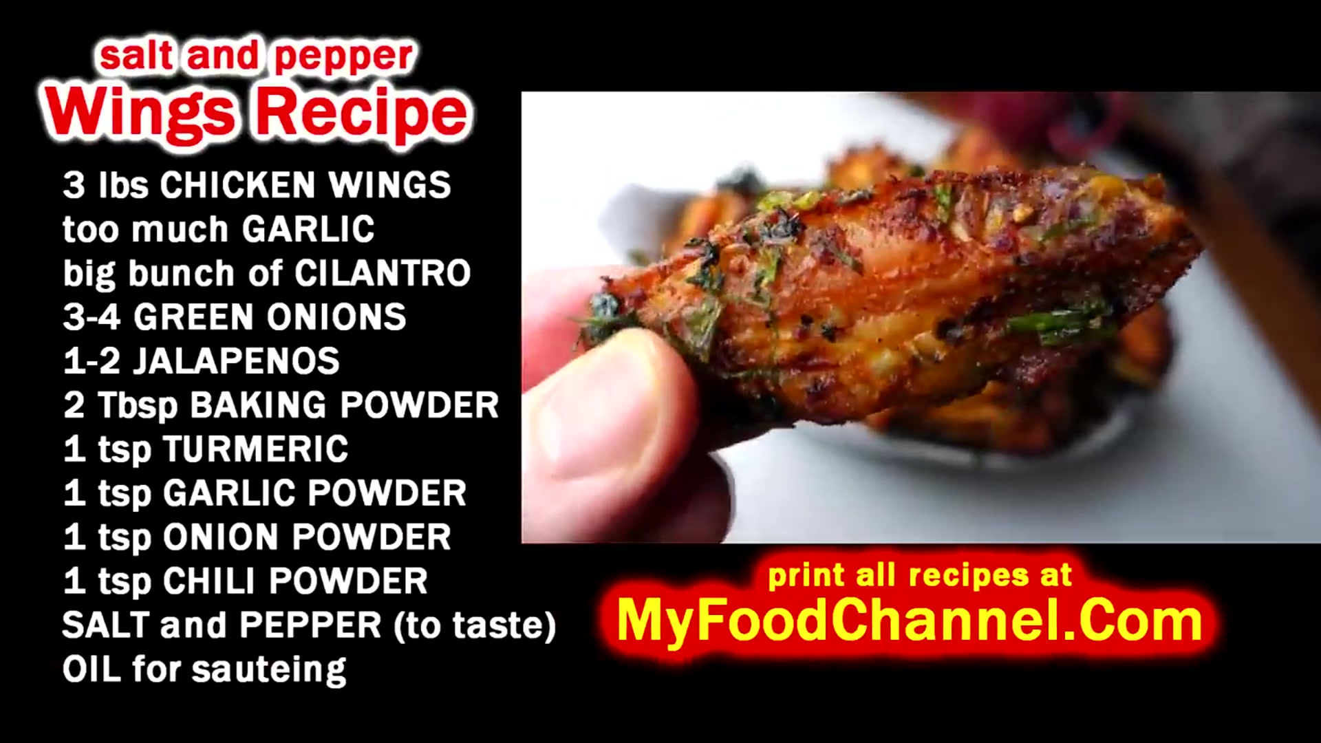 Video thumbnail for Best Wings Recipe   Baked Chicken Wings Salt and Pepper Style(720P HD)