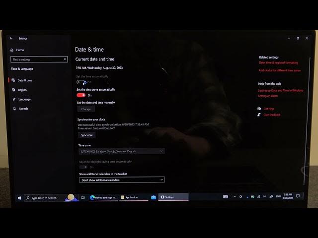 Video thumbnail for How To Manually Adjust Date & Time Settings In Samsung Galaxy Book Pro
