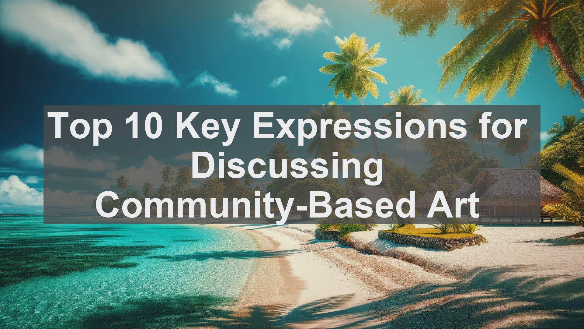 'Video thumbnail for Top 10 Key Expressions for Discussing CommunityBased Art'
