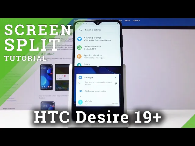 Video thumbnail for How to Split Screen in HTC Desire 19+ | Run Apps Simultaneously