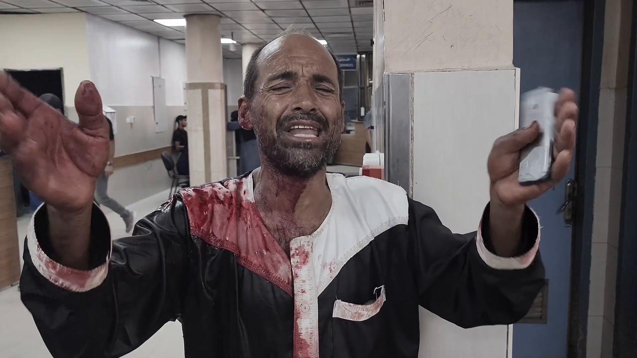 Video thumbnail for Israeli drone strike in Khan Younis injures child and elderly man.