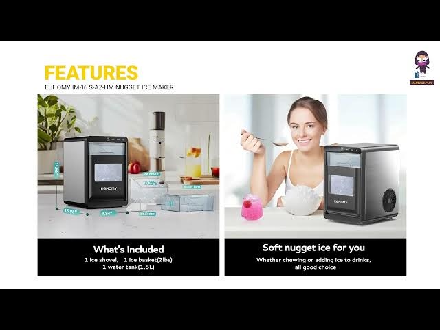 Video thumbnail for EUHOMY IM 16 S AZ HM Nugget Ice Maker