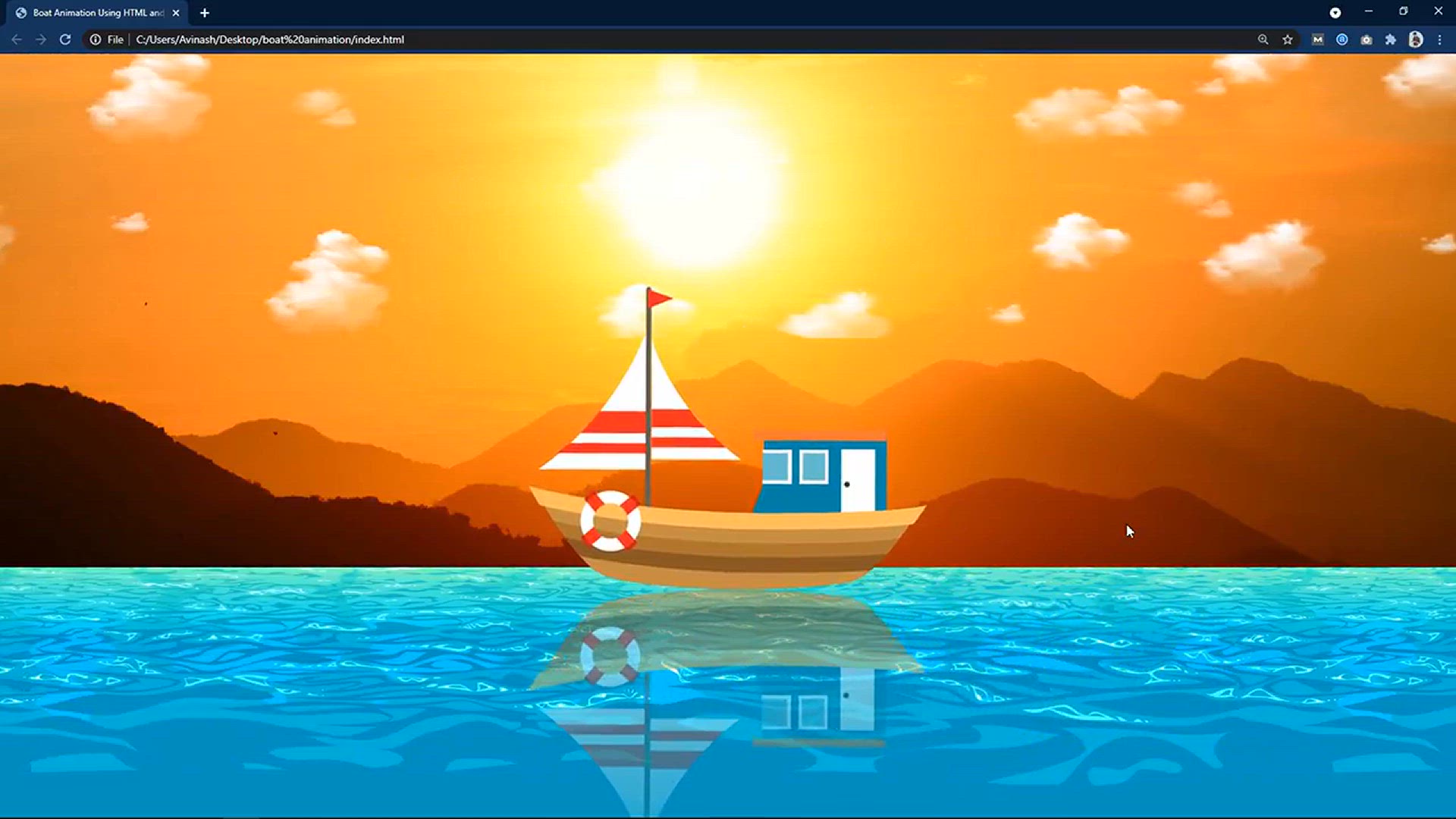 'Video thumbnail for How To Make Animated Website _ Swinging Boat Animation Using HTML & CSS Step by Step'