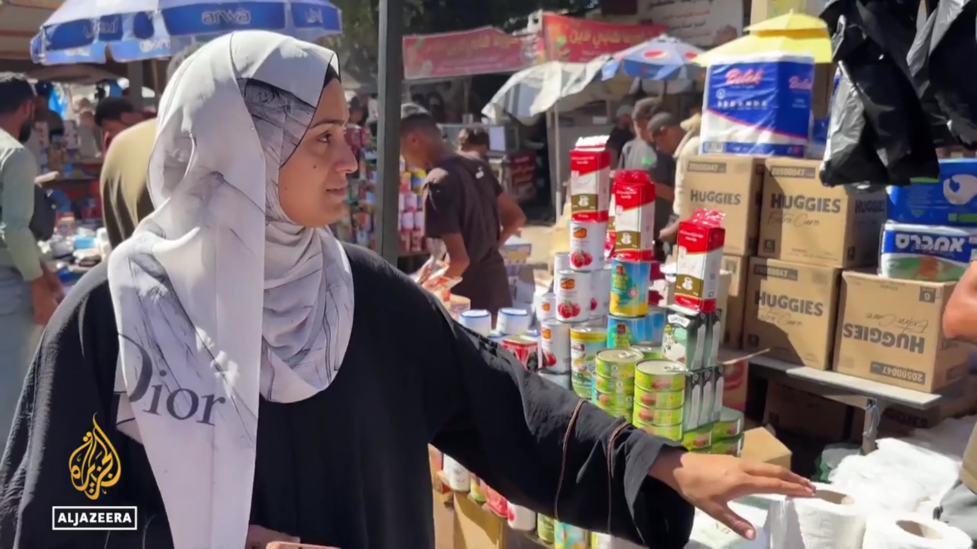 'Video thumbnail for Gaza’s markets recover slowly as residents battle costly cash withdrawals'