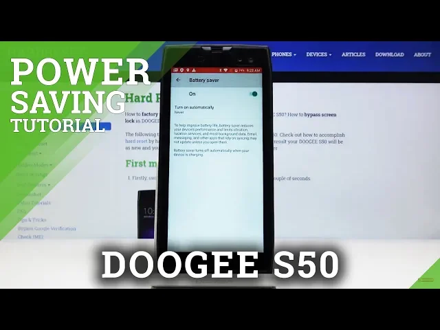 Video thumbnail for How to Activate Battery Saver in DOOGE S50 – Power Saving Mode
