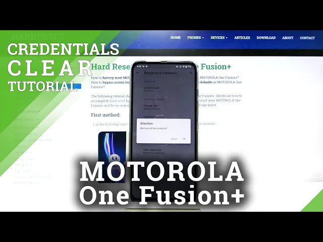 Video thumbnail for How to Clear Credentials in MOTOROLA One Fusion+ - Reset Certificates & Licenses