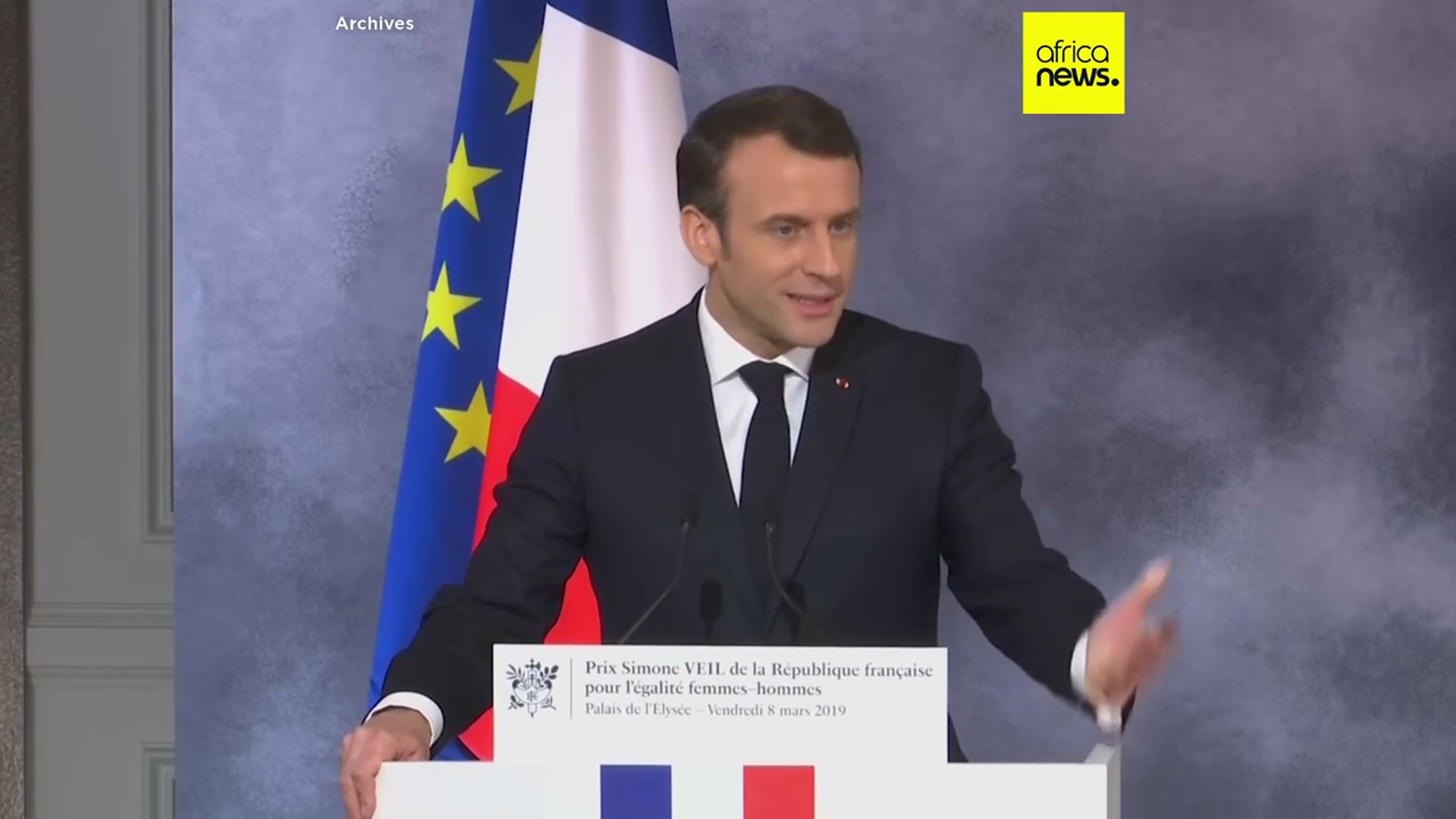 'Video thumbnail for French president admits to France's repressive war during Cameroon's independence struggle'