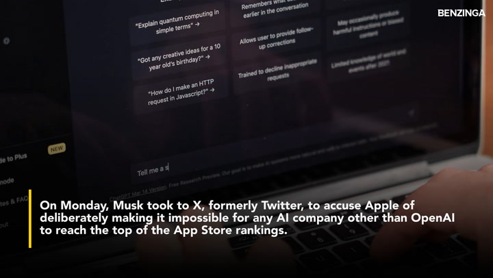 Video thumbnail for Elon Musk Threatens Immediate Legal Action Against Apple Over Antitrust Violations, Alleges iPhone Maker Favors OpenAI