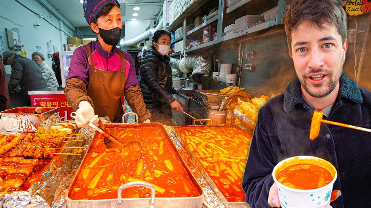 Video thumbnail for 24 Hours of KOREAN STREET FOOD in Seoul Tteokbokki, Gomtang, Hotteok & More!!