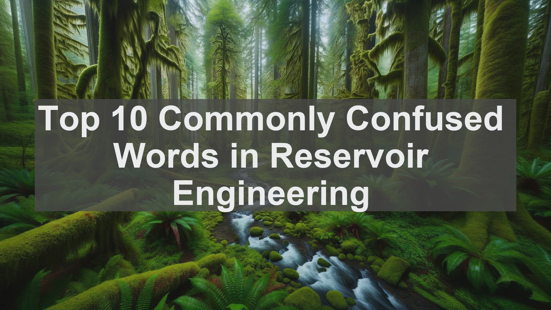 'Video thumbnail for Top 10 Commonly Confused Words in Reservoir Engineering'