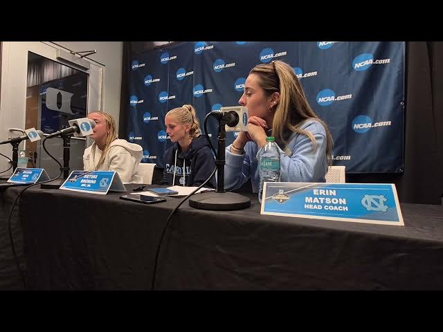 Video thumbnail for UNC's Ryleigh Heck, Sietske Bruning and Erin Matson after season-ending loss to Northwestern.