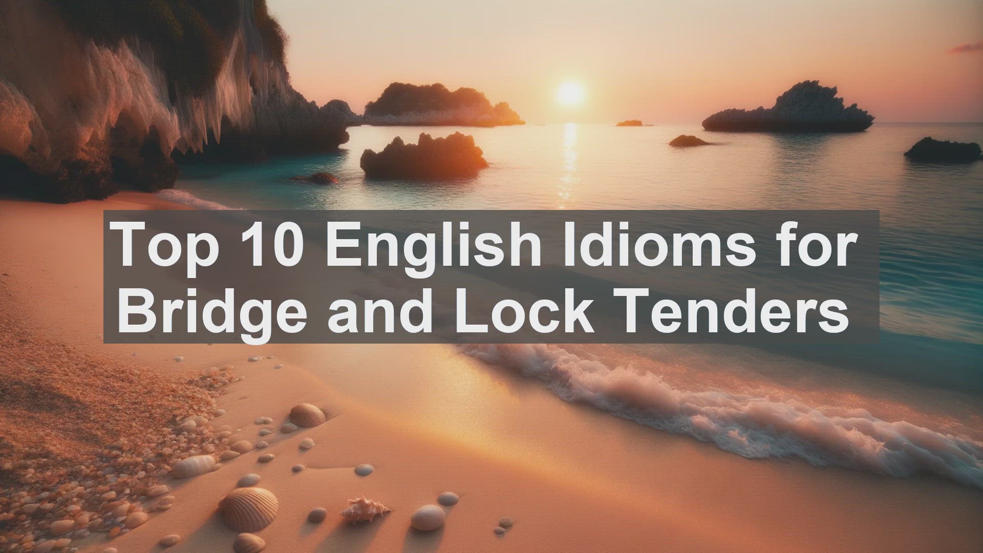 'Video thumbnail for Top 10 English Idioms for Bridge and Lock Tenders'