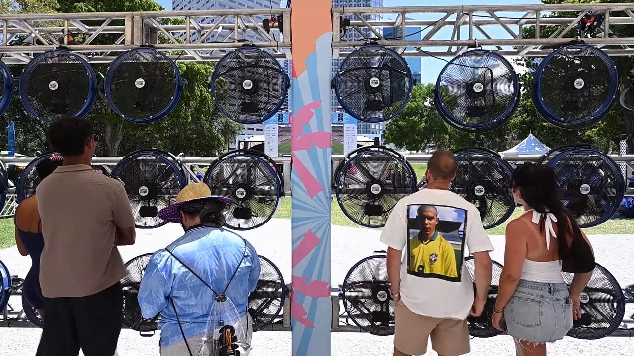 Video thumbnail for US: Fans watch Germany-Curacao World Cup match at Miami Fan Festival.