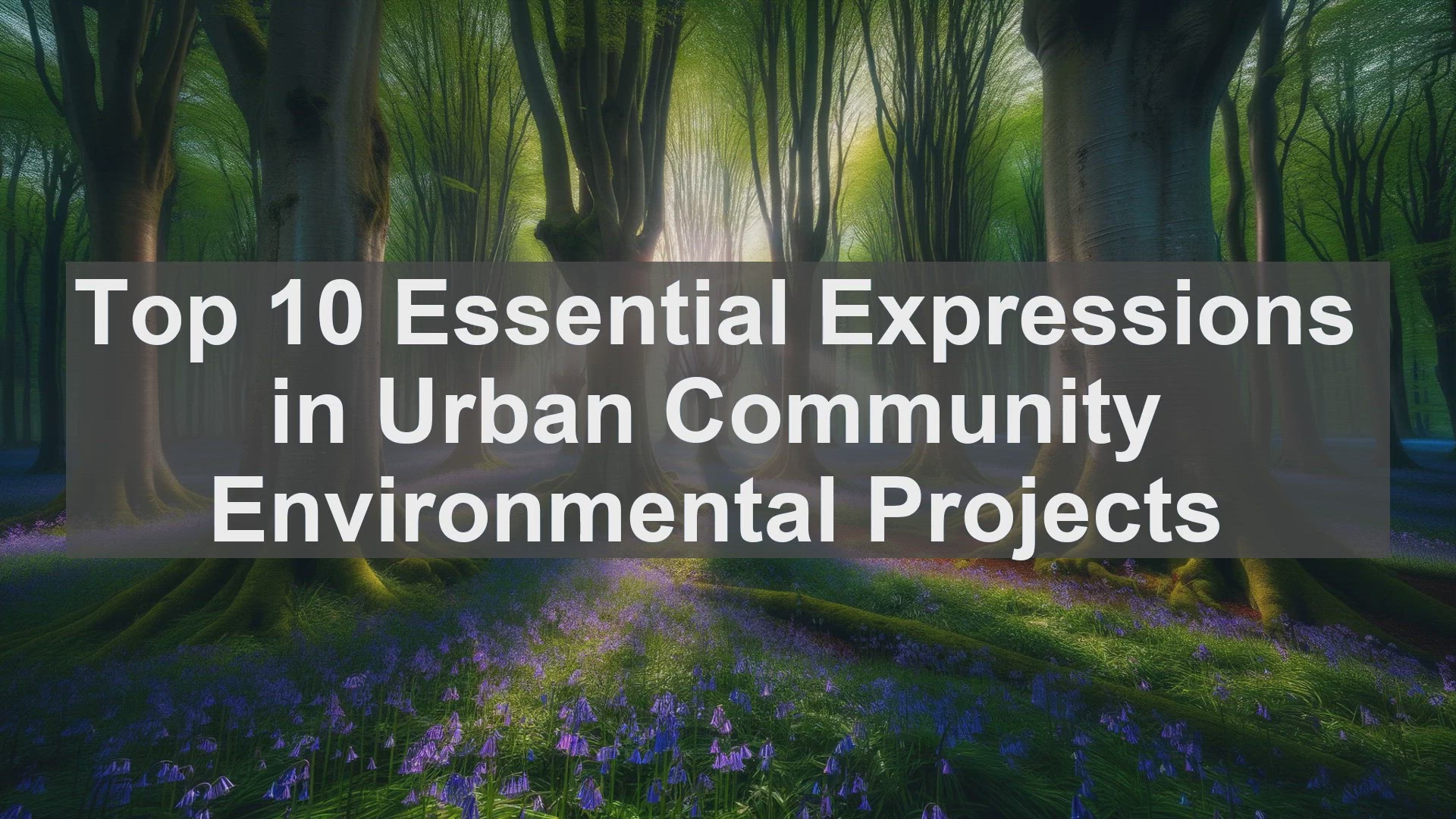 'Video thumbnail for Top 10 Essential Expressions in Urban Community Environmental Projects'