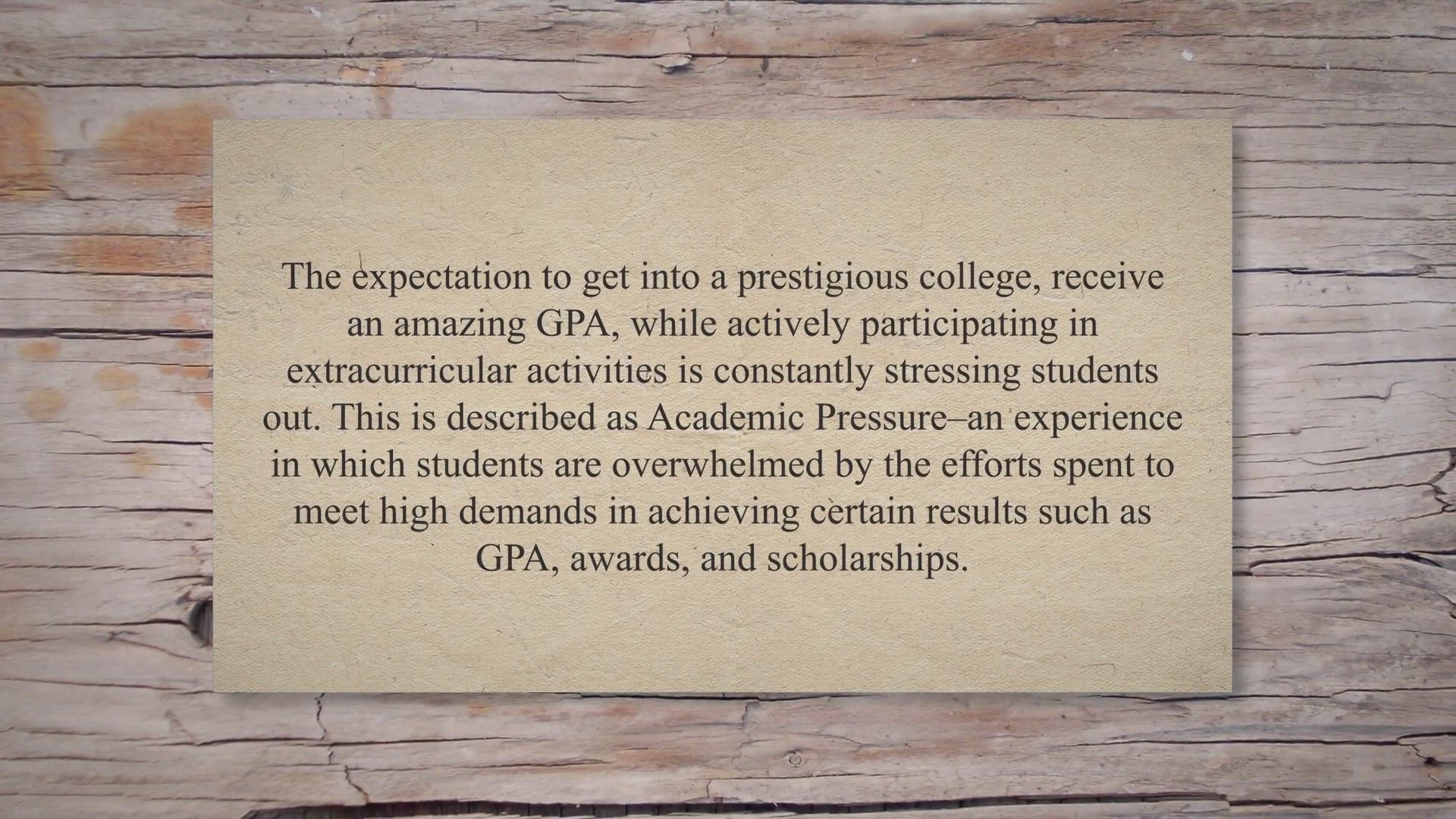 Video thumbnail for What Are The Causes Of Academic Pressure?
