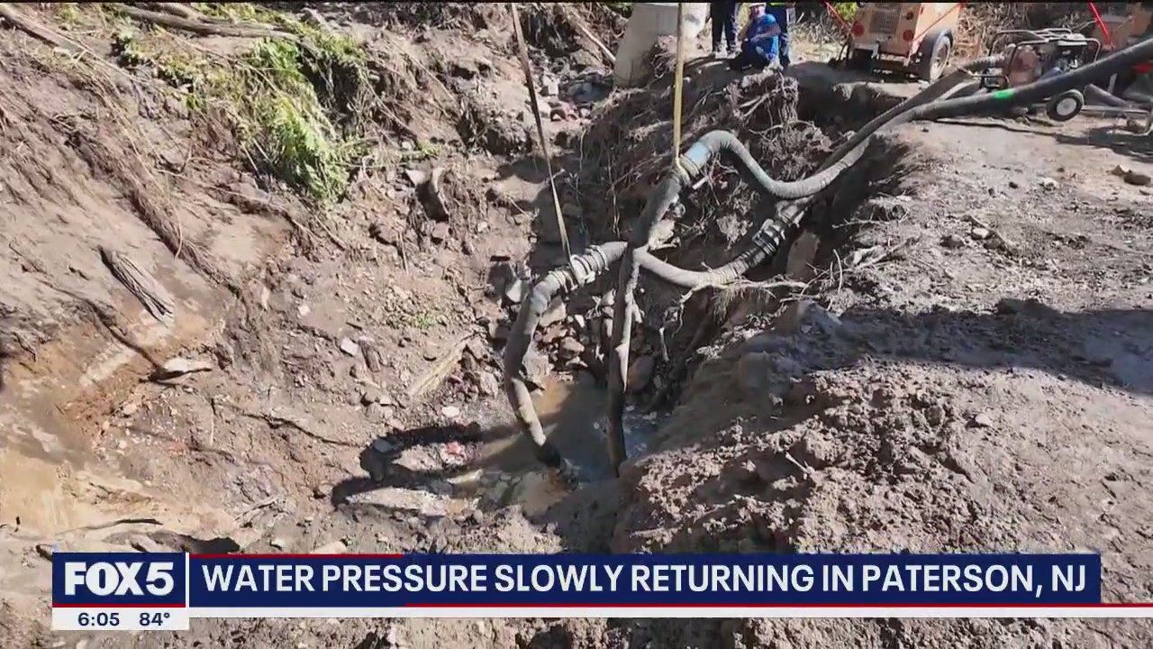 'Video thumbnail for Water pressure slowly returns to Paterson as repairs continue to be made'