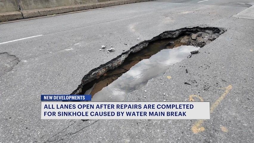 Video thumbnail for All lanes reopen after Yonkers sinkhole repairs
