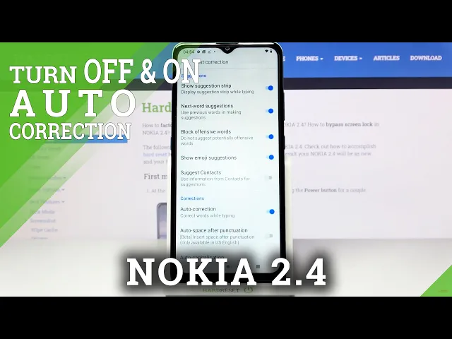 Video thumbnail for How to Set Up Auto-correction Features on NOKIA 2.4 – Typing Features