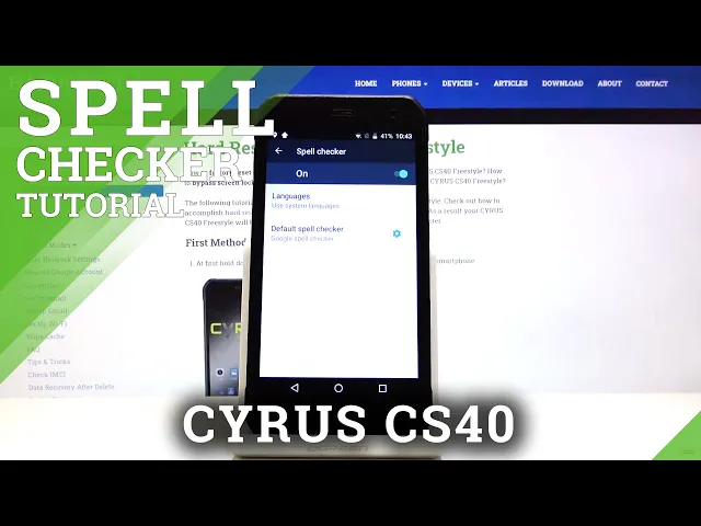 Video thumbnail for How to Enable Spell Checker on CYRUS CS40 FREESTYLE – Disable Spell Checker