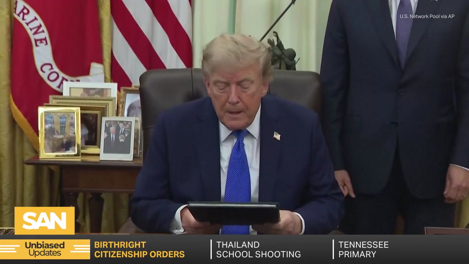 Video thumbnail for Trump takes new shot at birthright citizenship with fresh executive orders