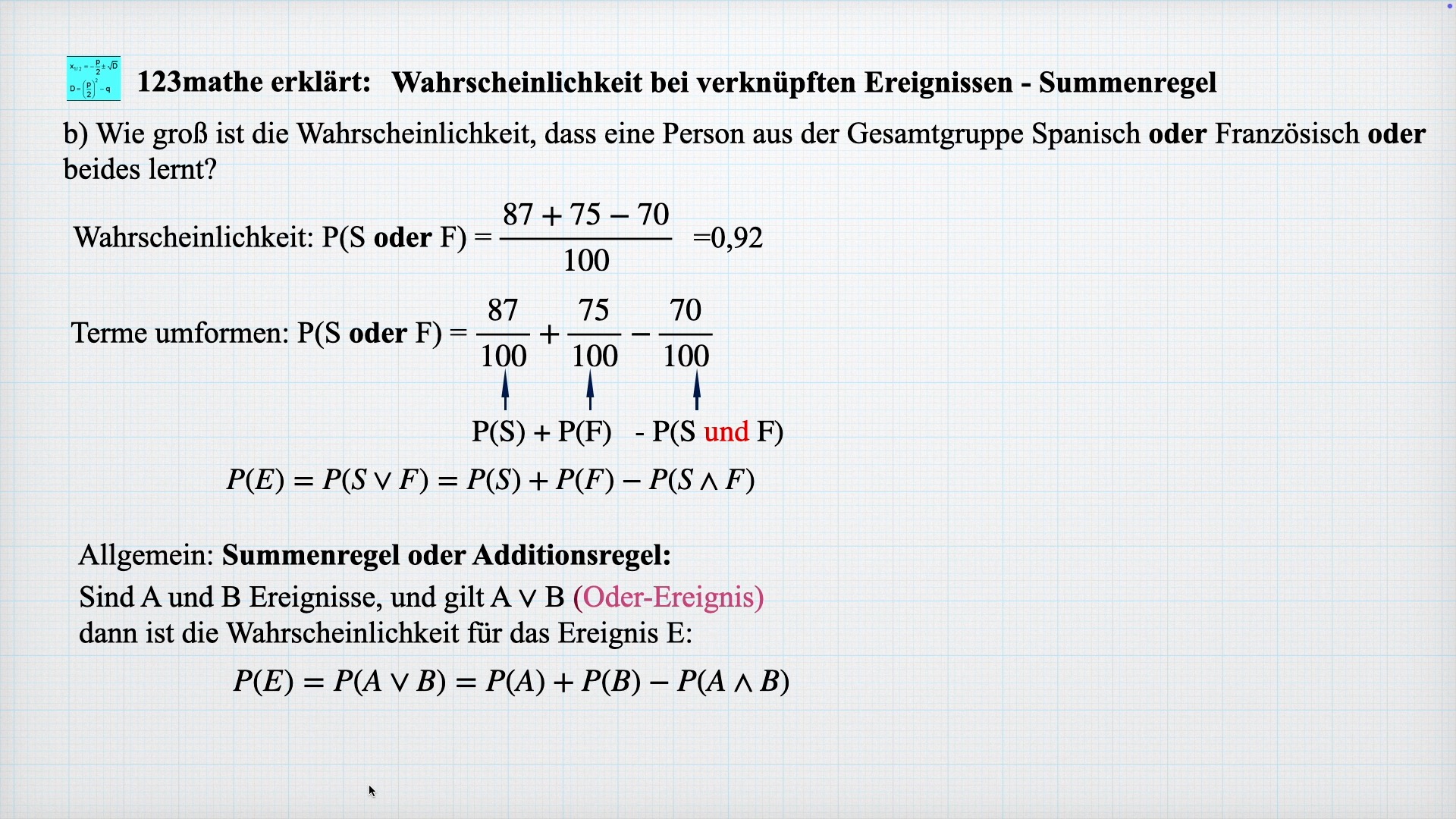 'Video thumbnail for Wahrscheinlichkeit-verknüpfte'