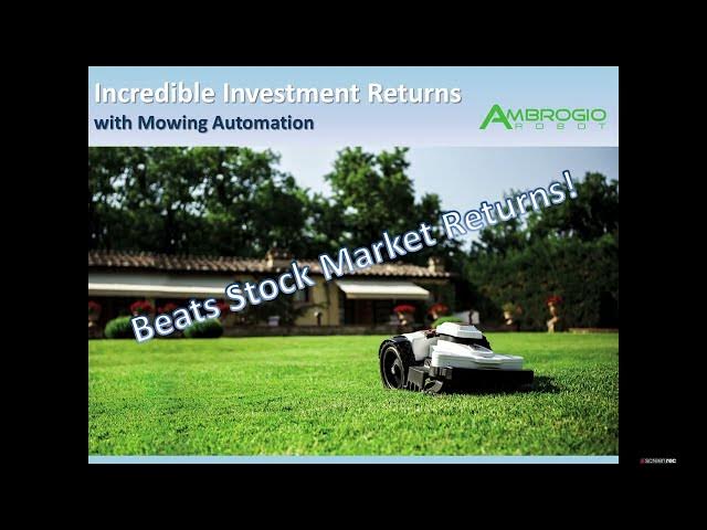 Video thumbnail for Landscapers: How to Calculate Robot Mowing Return on Investment using Ambrogio Robot Mowers