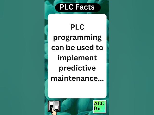 'Video thumbnail for PLC Facts - implement predictive maintenance...'