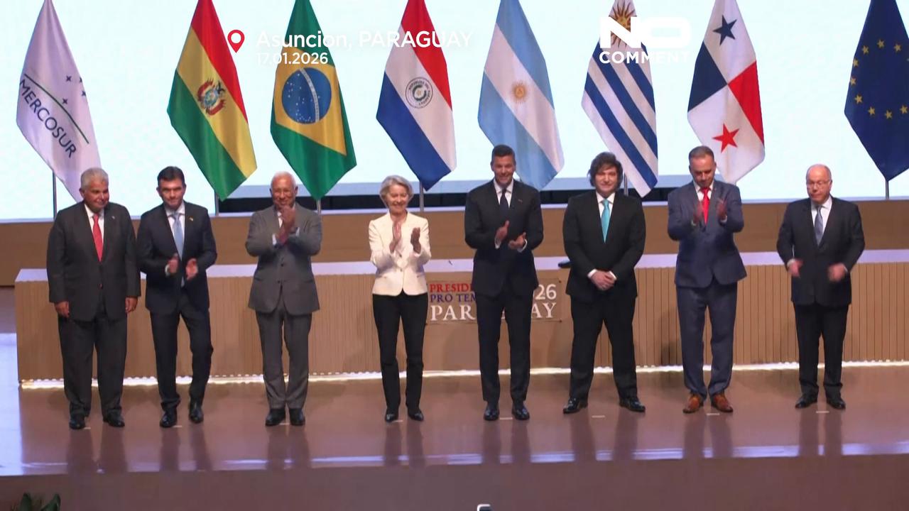 Video thumbnail for EU and Mercosur sign major trade deal in Asuncion