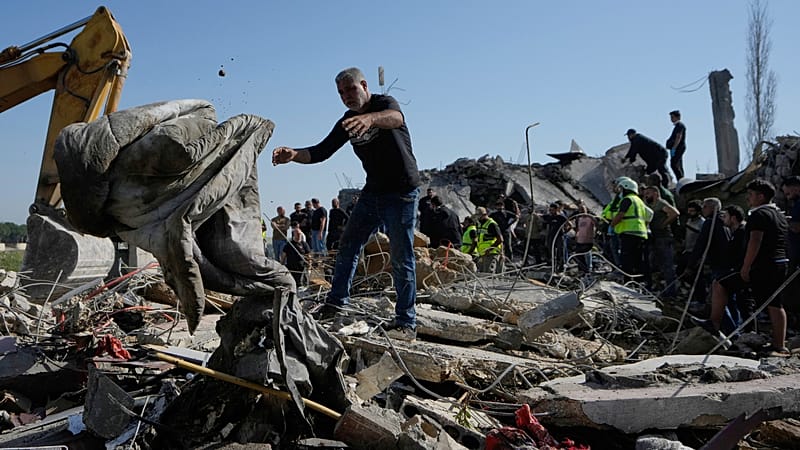 Video thumbnail for Israeli drone and airstrikes near kill at least 13 in Lebanon