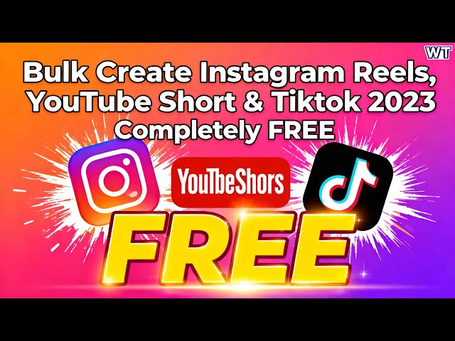 Video thumbnail for Bulk Create Instagram Reels, YouTube Short & Tiktok 2023 Completely FREE