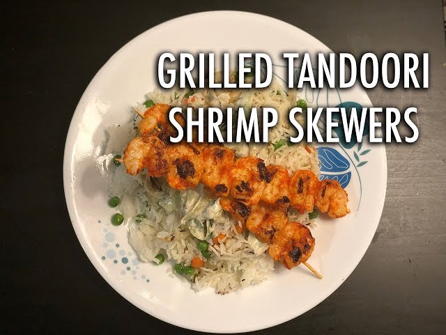 Video thumbnail for Grilled Tandoori Shrimp Skewers w/ Vegetable Pulao | Bold Shrimp Skewer Recipe | Cooking with Anadi