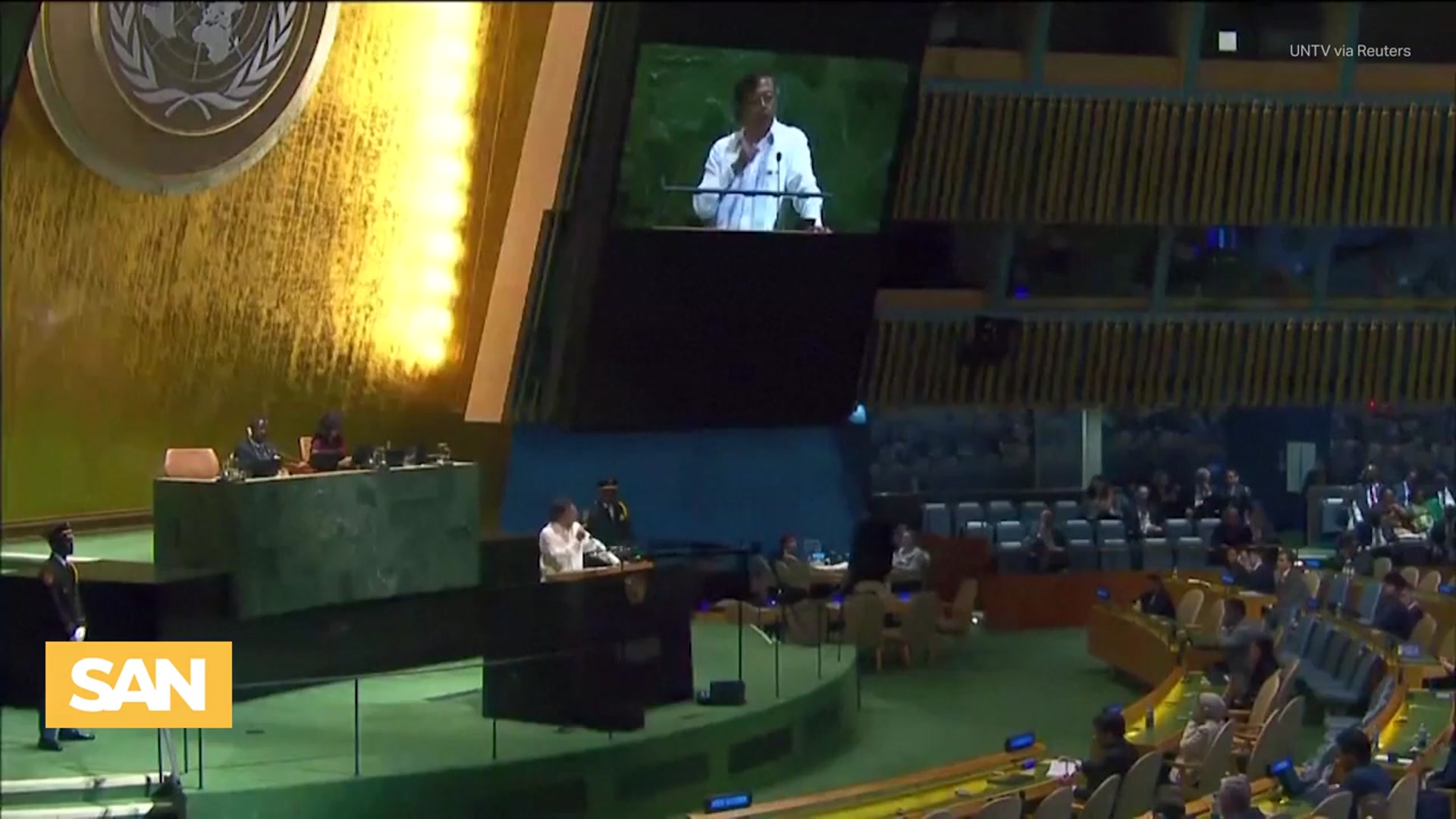 'Video thumbnail for Colombia’s president calls for criminal probe of Trump over deadly boat strikes'