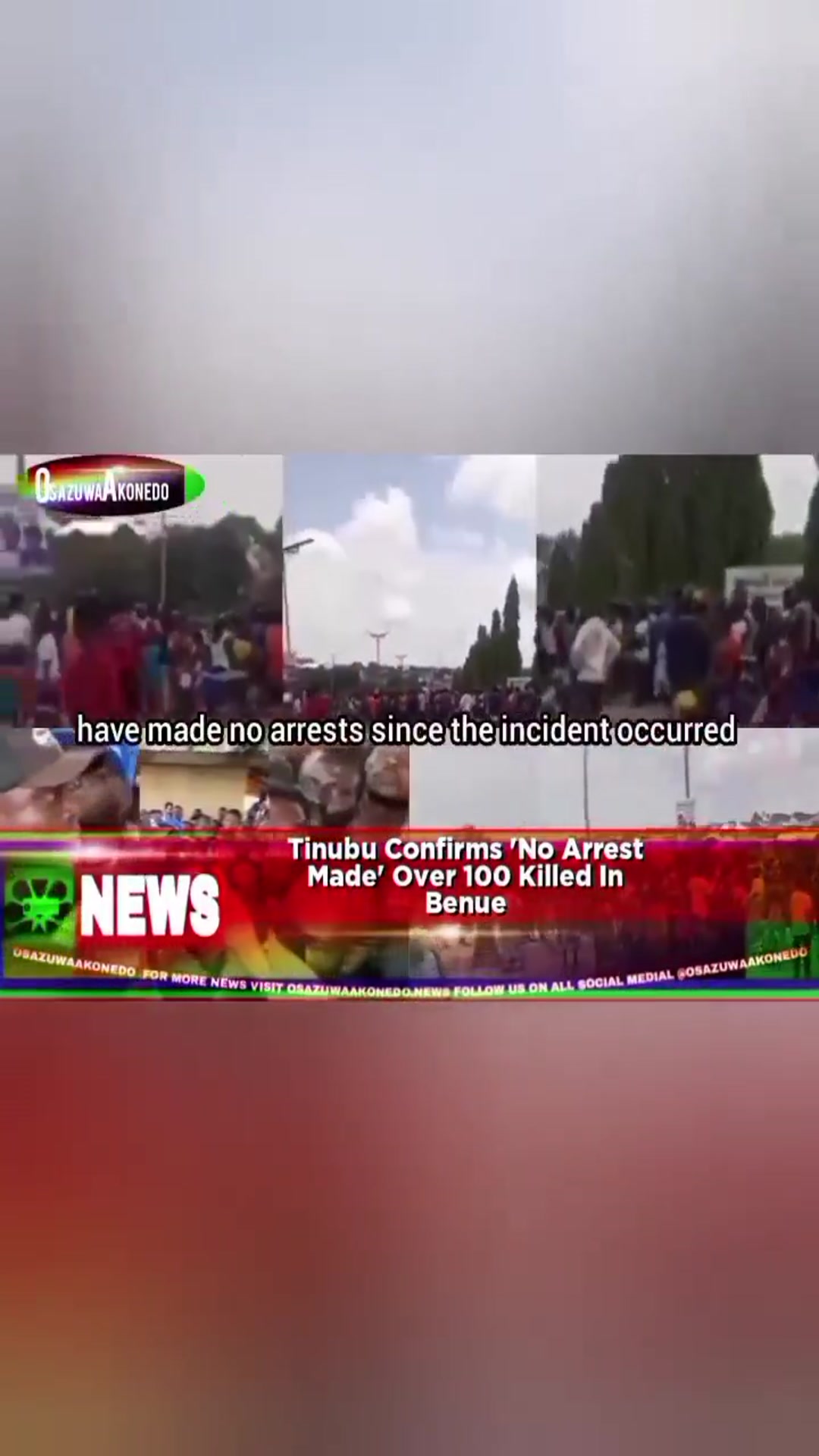 Video thumbnail for Tinubu Confirms 'No Arrest Made' Over 100 Killed In Benue