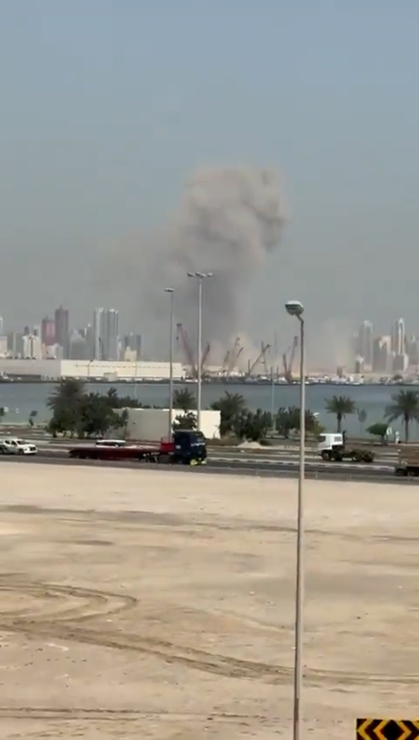 Video thumbnail for Iran strikes US military base in Bahrain as explosions heard across Gulf states
