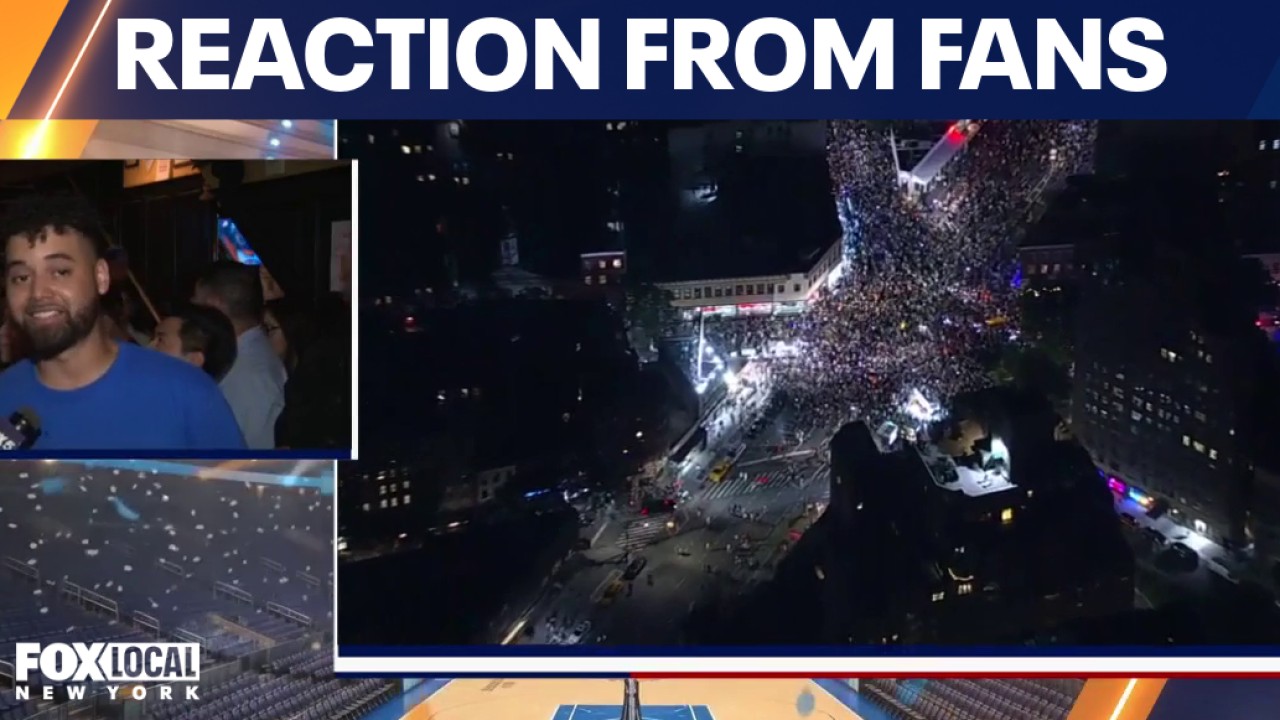Video thumbnail for Knicks fans react to NBA champion: 'It's an amazing thing'