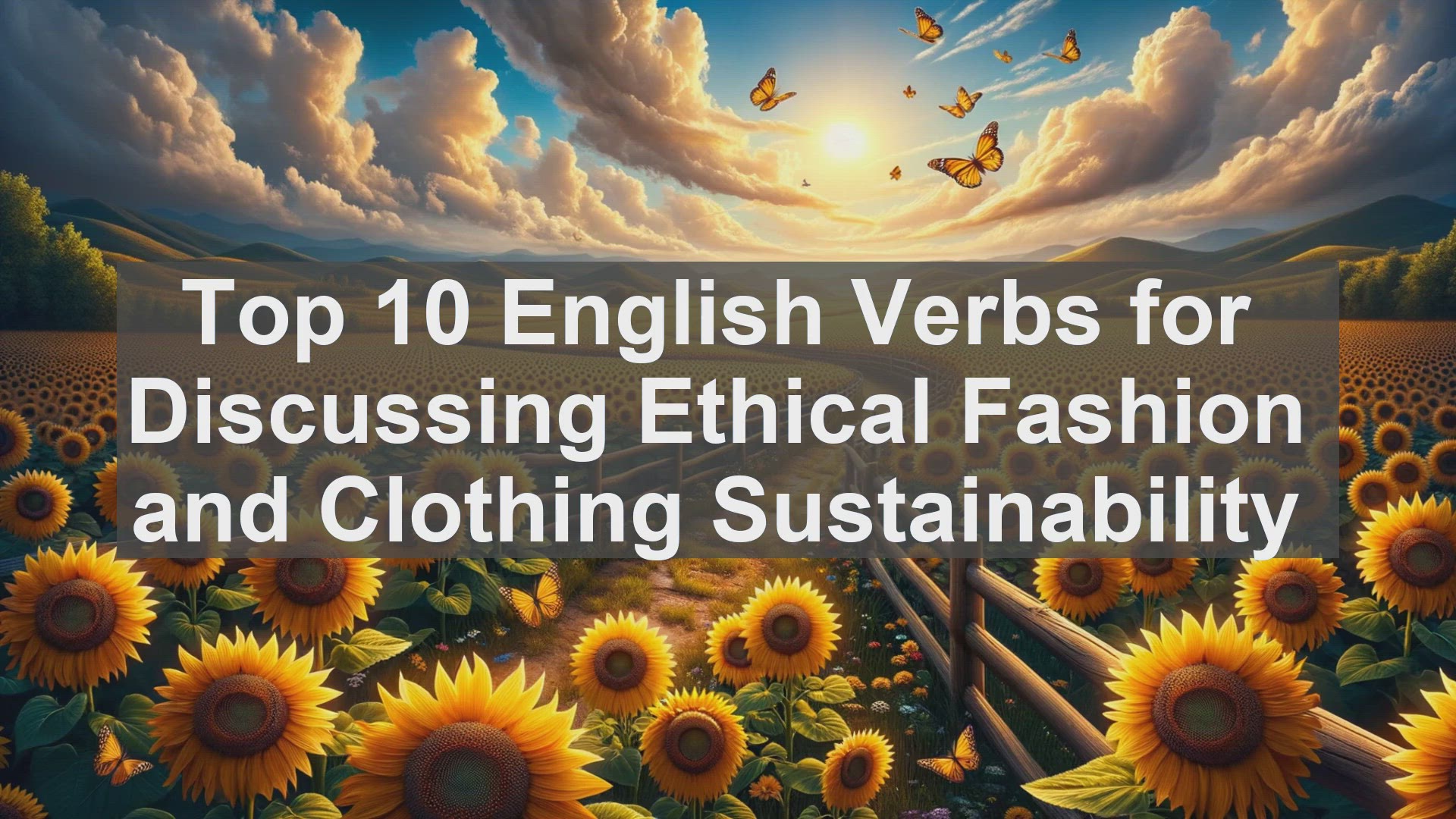 'Video thumbnail for Top 10 English Verbs for Discussing Ethical Fashion and Clothing Sustainability'