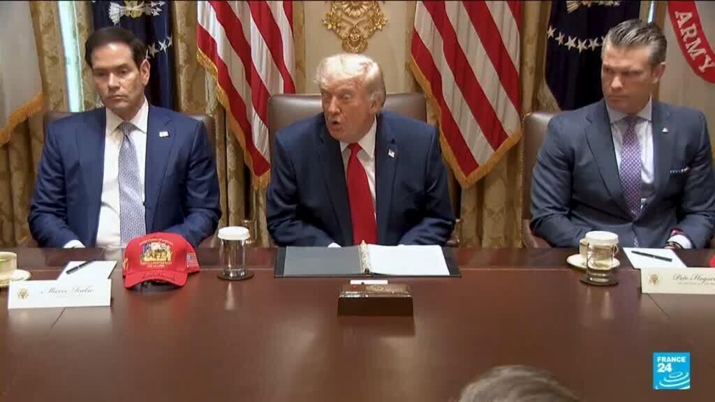 Video thumbnail for Trump threatens to bomb Oman, as its ally tires to mediate Iran negotiations